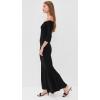 Norma Kamali Women’s Kamali Kulture Off Shoulder Fishtail Gown(Black)