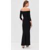 Norma Kamali Women’s Kamali Kulture Off Shoulder Fishtail Gown(Black)