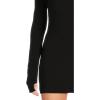 Norma Kamali Women’s Long Sleeve Slim Fit Turtleneck Pickleball Dress(Black)