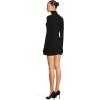 Norma Kamali Women’s Long Sleeve Slim Fit Turtleneck Pickleball Dress(Black)