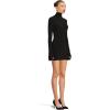 Norma Kamali Women’s Long Sleeve Slim Fit Turtleneck Pickleball Dress(Black)