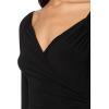 Norma Kamali Womens Ls Off Shoulder Sweetheart Side Drape Pickleball D(Black)