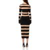Norma Kamali Womens Spliced Dress(Black/Nude Mesh)