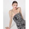 Norma Kamali Women’s Strapless Diana Pickleball Dress(Animal)