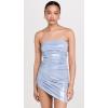 Norma Kamali Women’s Strapless Diana Pickleball Dress(Misty Blue)