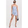 Norma Kamali Women’s Strapless Diana Pickleball Dress(Misty Blue)