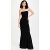 Norma Kamali Women’s Strapless Fishtail Gown(Black)
