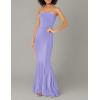 Norma Kamali Women’s Strapless Fishtail Gown(Lilac)