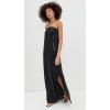 Norma Kamali Women’s Strapless Tailored Side Slit Gown(Black)