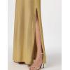 Norma Kamali Womens Strapless Tailored Side Slit Gown(Gold)