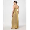 Norma Kamali Womens Strapless Tailored Side Slit Gown(Gold)