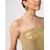 Norma Kamali Womens Strapless Tailored Side Slit Gown(Gold)