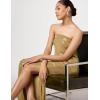 Norma Kamali Womens Strapless Tailored Side Slit Gown(Gold)
