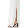 Norma Kamali Womens Strapless Tailored Side Slit Gown(Snow White)