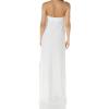Norma Kamali Womens Strapless Tailored Side Slit Gown(Snow White)