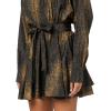 Norma Kamali Women’s Super Oversized Bf Nk Shirt Flared Mini Dress(Python)