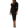 Norma Kamali Women’s Long Sleeve Tara Dress(Black)