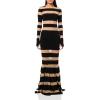 Norma Kamali Womens Spliced Dress Fishtail Gown(Black/Nude Mesh)