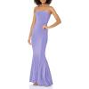 Norma Kamali Women’s Strapless Fishtail Gown(Lilac)