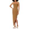 Norma Kamali Women’s Strapless Side Drape Gown(Woods)