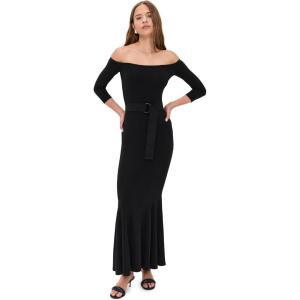 Norma Kamali Women’s Kamali Kulture Off Shoulder Fishtail Gown(Black)
