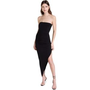 Norma Kamali Women’s Strapless Side Drape Gown(Black)