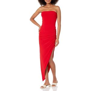 Norma Kamali Women’s Strapless Side Drape Gown(Red)