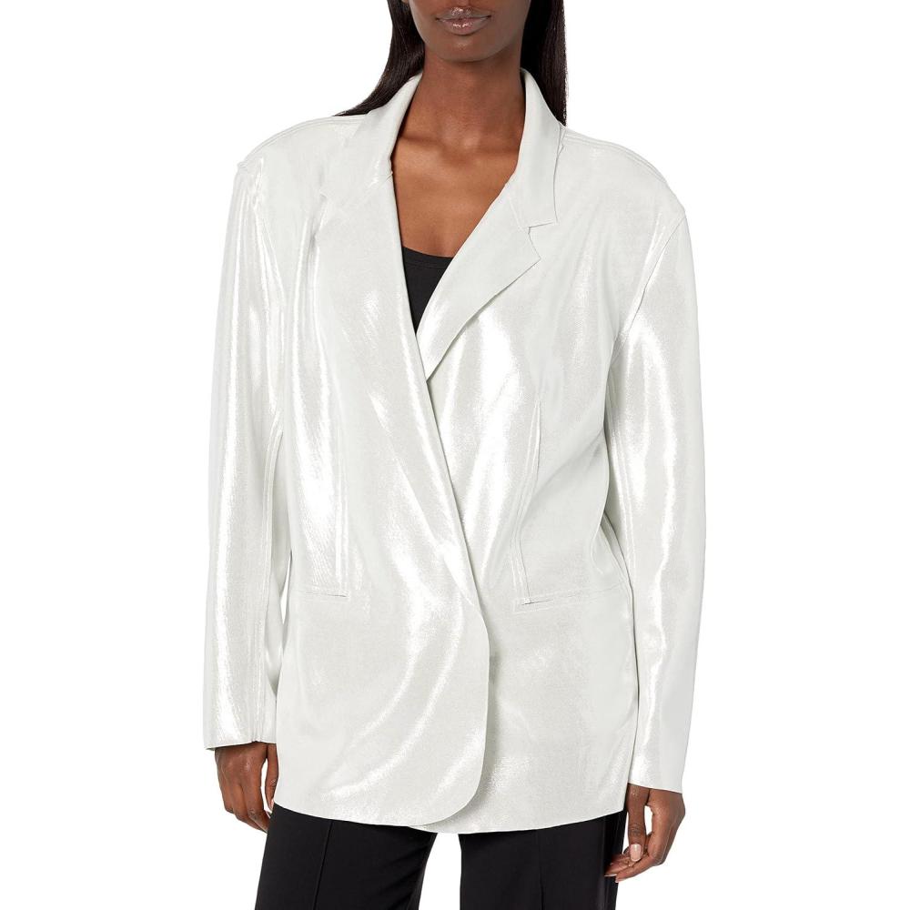 imageNorma Kamali Womens Oversized Double Breasted JacketPearl