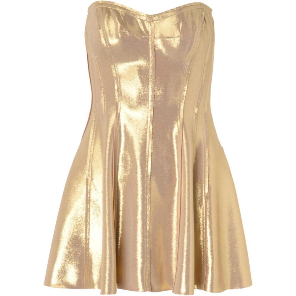 imageNorma Kamali Womens Strapless Grace Mini DressGold