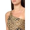 NORMA KAMALI Women’s Standard ONE Shoulder MIO, Cheetah Patch