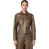 NORMA KAMALI Women’s Jeans Jacket Short, BARK