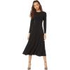 Norma Kamali Womens Long Sleeve Flared Dress(Black)