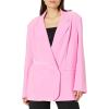 Norma Kamali Women’s Oversized Double Breasted Jacket(Candy Pink)