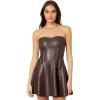Norma Kamali Womens Strapless Grace Mini Dress(Chocolate)