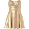 Norma Kamali Womens Strapless Grace Mini Dress(Gold)