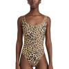 Norma Kamali Women’s Super Low Back Mio One Piece(Cheetah Patch)