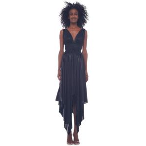 Norma Kamali Women’s Goddess Dress(Black Lame)