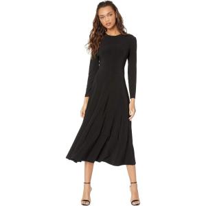 Norma Kamali Womens Long Sleeve Flared Dress(Black)