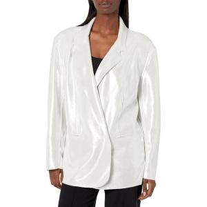 Norma Kamali Women’s Oversized Double Breasted Jacket(Pearl)