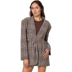 Norma Kamali Women’s Oversized Single Breasted Jacket(Choc Glenn Plaid Twd)