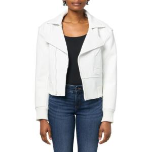 Norma Kamali womens Mini Moto Jacket(Snow White)