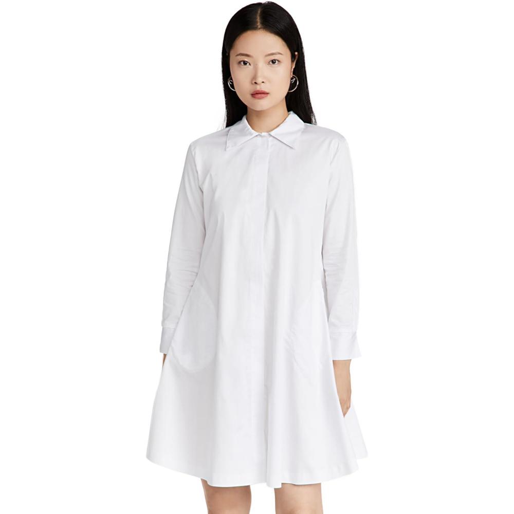 imageNorma Kamali Womens Boyfriend Nk Shirt a Line Dress to KneeWhite