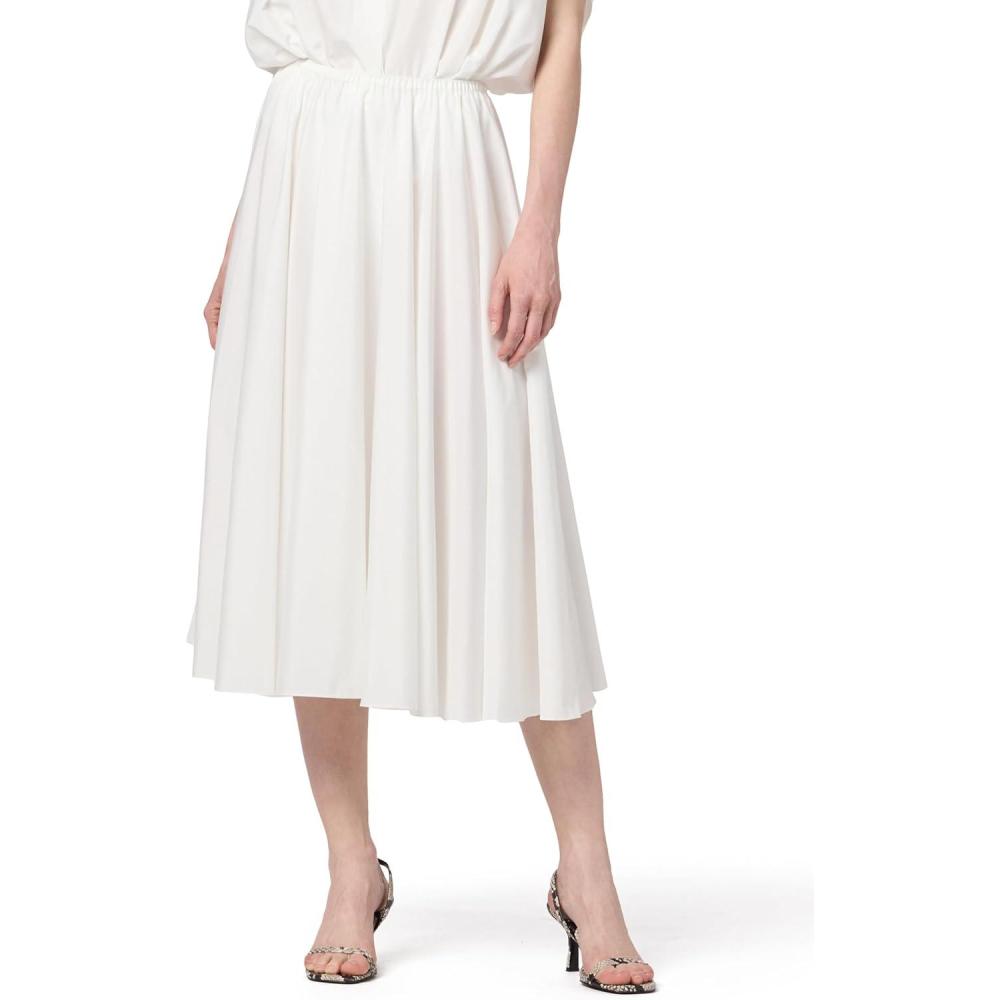 imageNorma Kamali Womens Flared Skirt to Midcalf 25Snow White