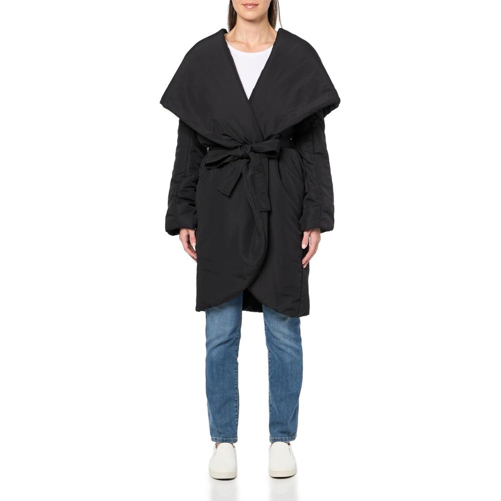 imageNorma Kamali womens Shawl Collar Coat 24Black