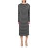 Norma Kamali Women’s All in One Side Slit Long Skirt(Black/Grey)