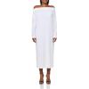 Norma Kamali Women’s All in One Side Slit Long Skirt(Snow White)