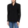 Norma Kamali Women’s Nk Shirt W/Shoulder Pads W/Lariat(Black)