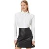 Norma Kamali Women’s Nk Shirt W/Shoulder Pads(Snow White)