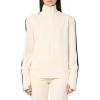Norma Kamali Women’s Side Stripe Turtle Jacket(Cream)