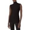 Norma Kamali Womens Slim Fit Sleeveless Turtle Top(Black)